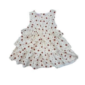 CG-5 Baby girl blue floral frock online Pakistan with ruffle sleeves.