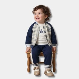 A stylish 3-piece outfit set for toddler boys